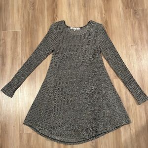 Small, Lovers and Friends dress. Grey, black and white, soft, ribbed material.